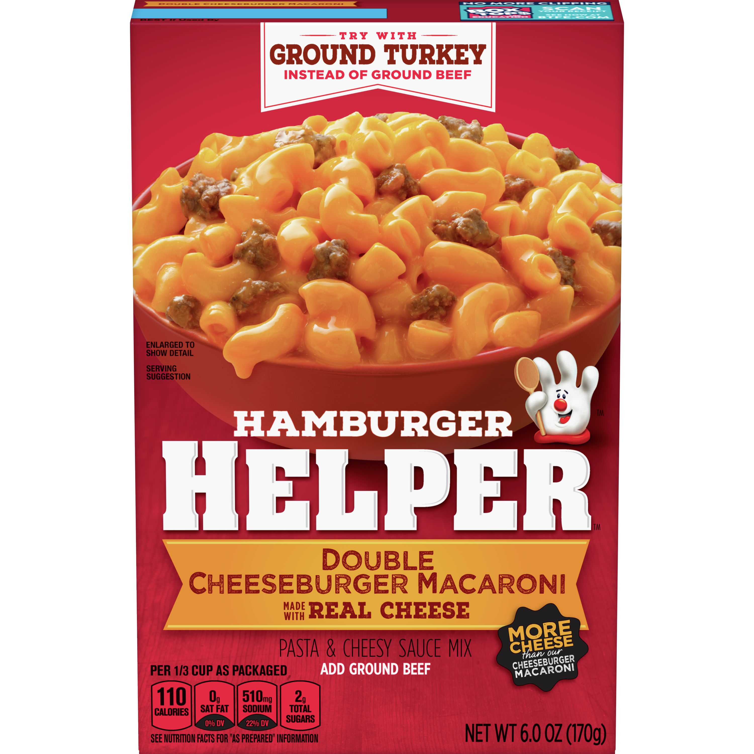 Hamburger Helper Double Cheeseburger Macaroni Pasta Meal 6 Oz Bettycrocker Com