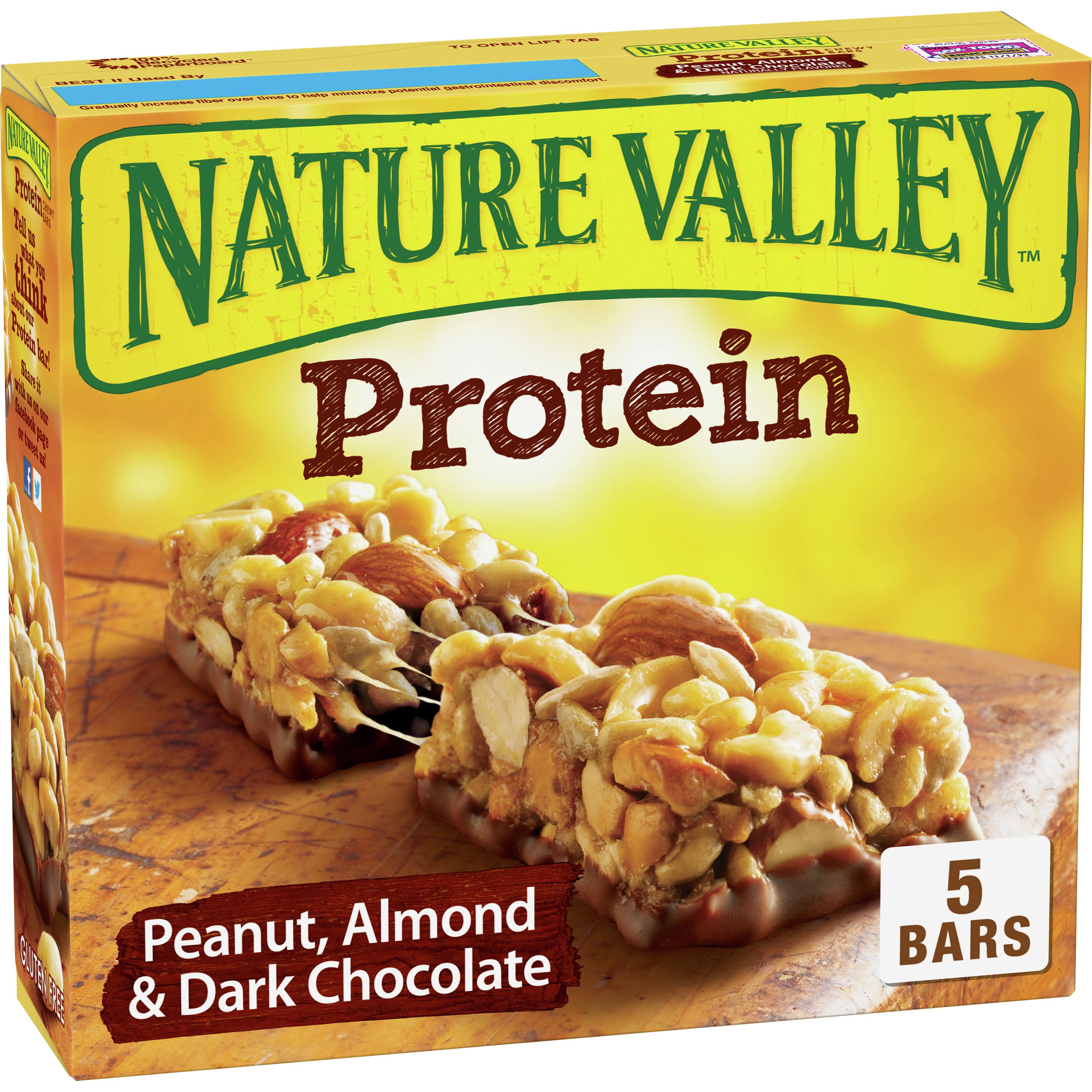 Peanut, Almond & Dark Chocolate Protein Chewy Bars | Nature Valley