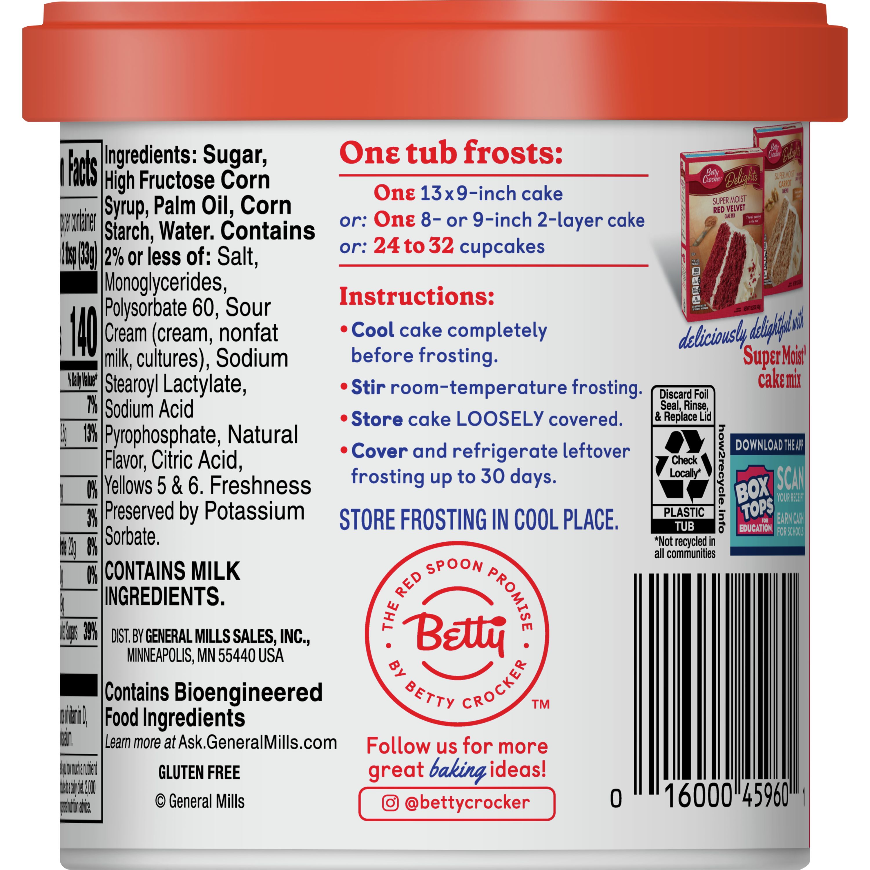 Betty Crocker™ Cream Cheese Rich & Creamy Frosting ...