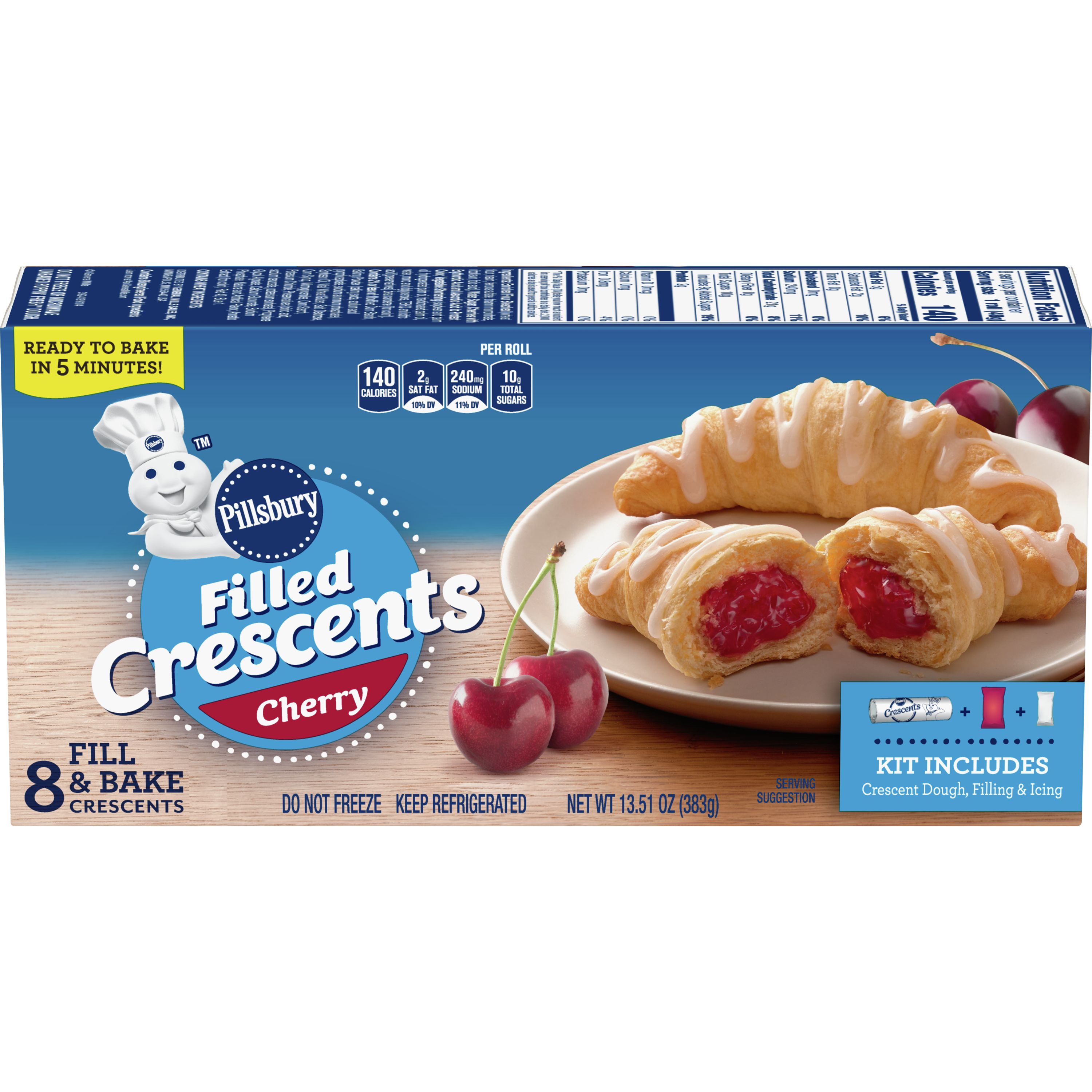 Pillsbury Filled Crescents Cherry 8 Count Pillsbury Com