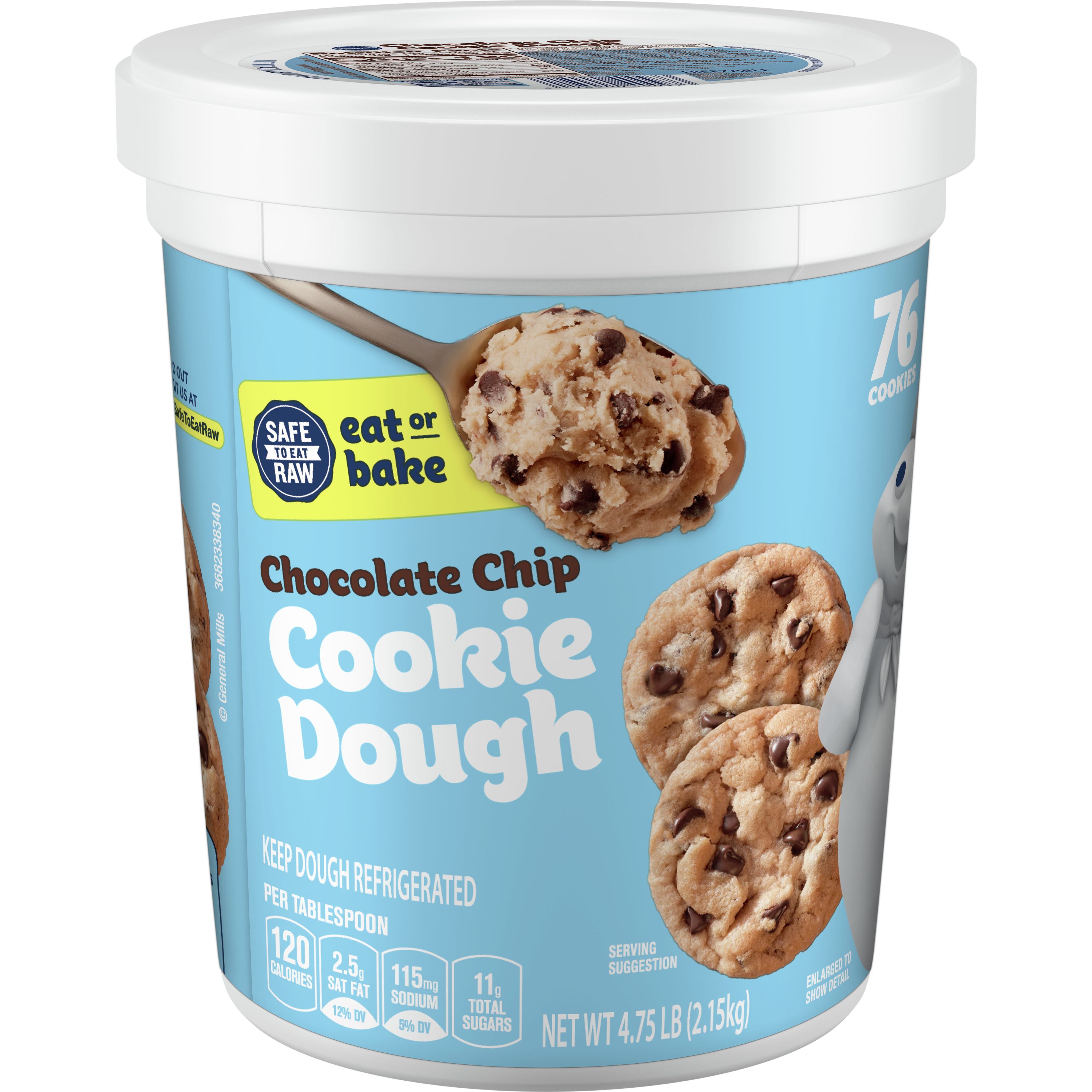 pillsbury cookie dough raw