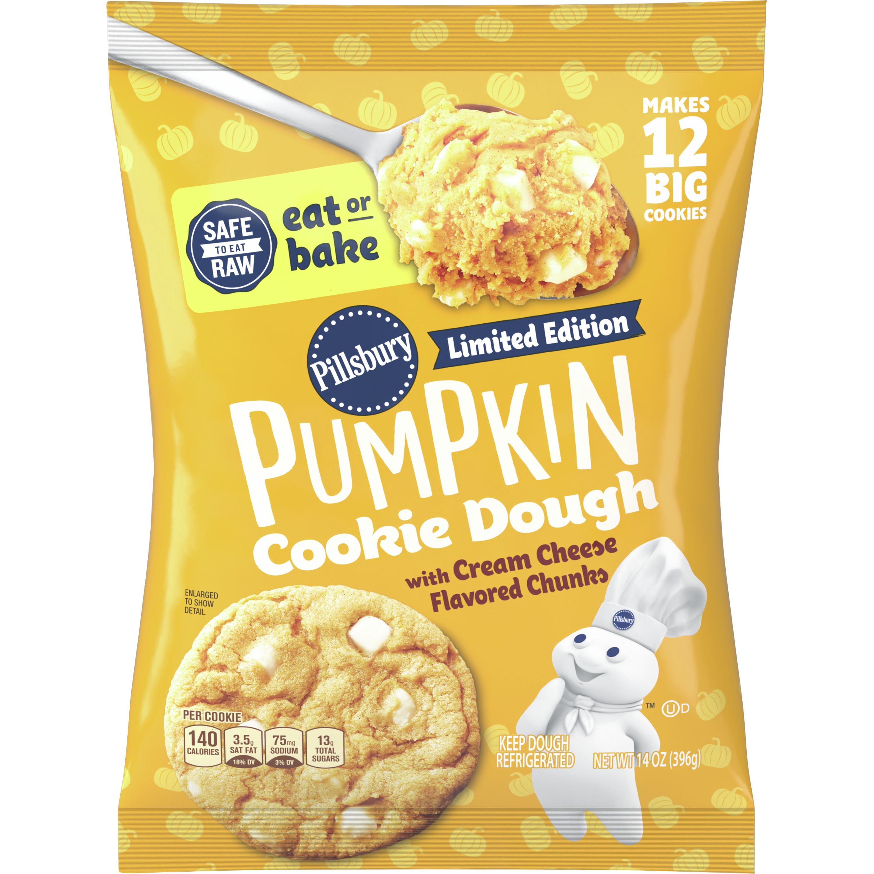 Pillsbury's Pumpkin Cookies Are Filled With Cream Cheese Chips, So We Know  What We're Baking Later