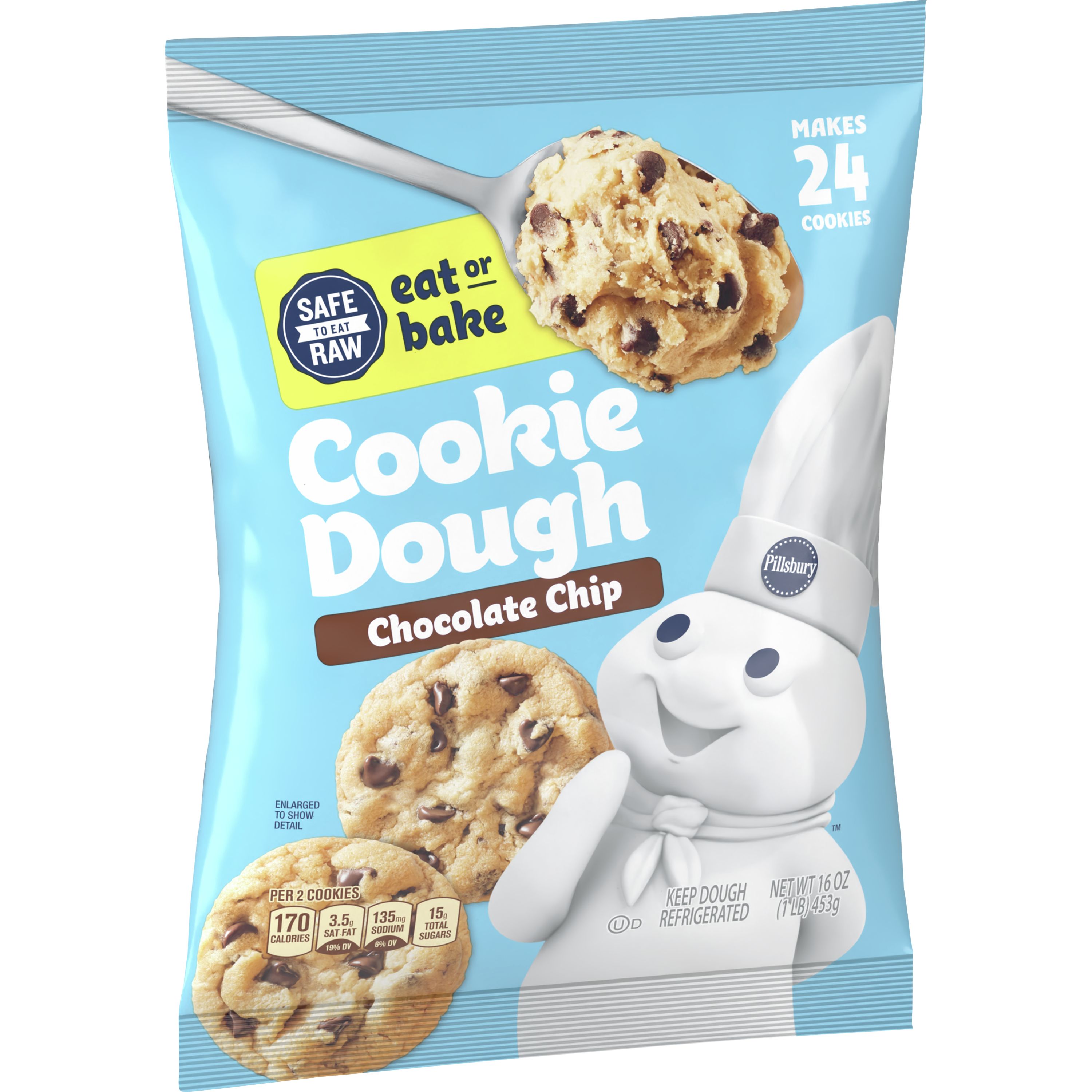 pillsbury cookie dough raw