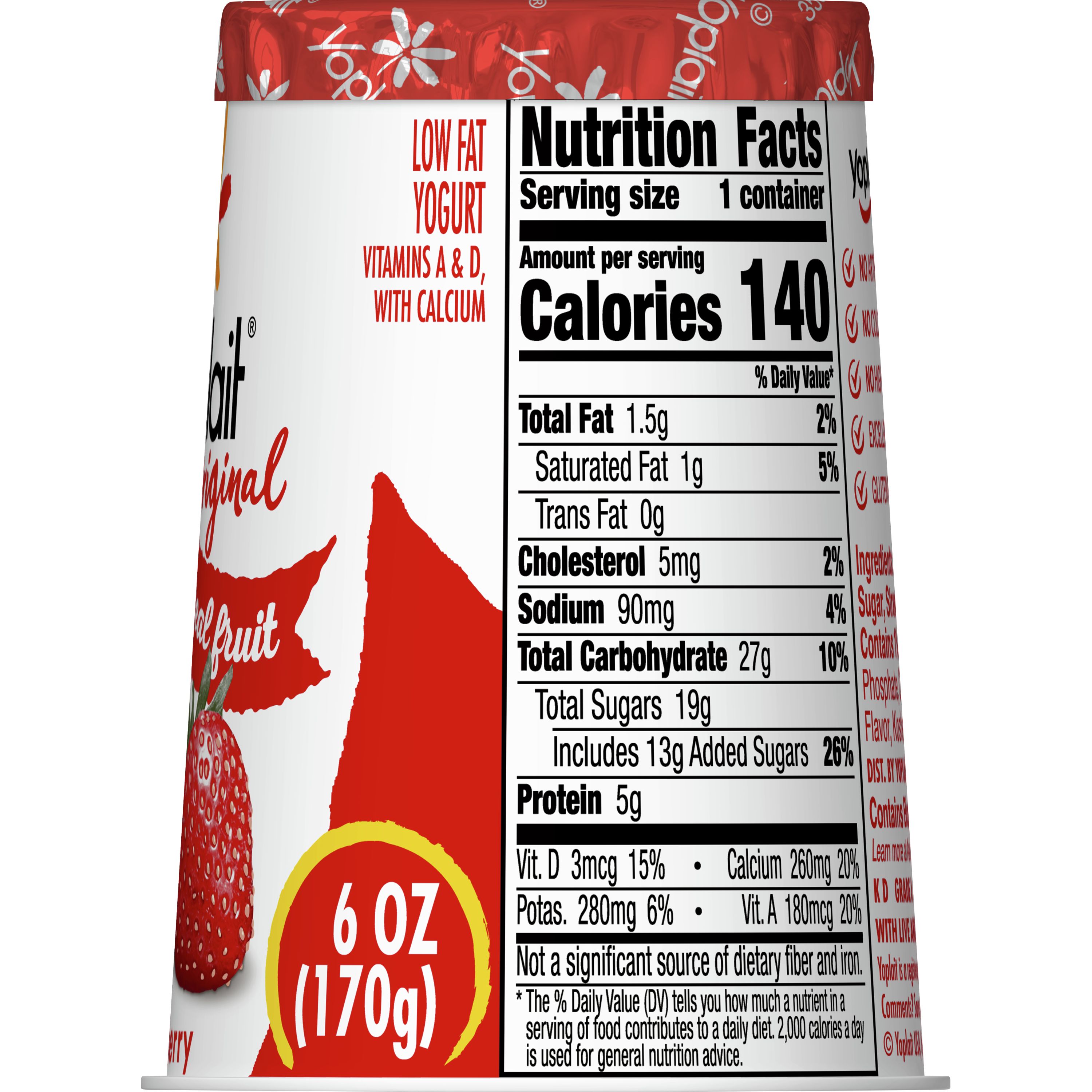 yoplait yogurt nutrition facts