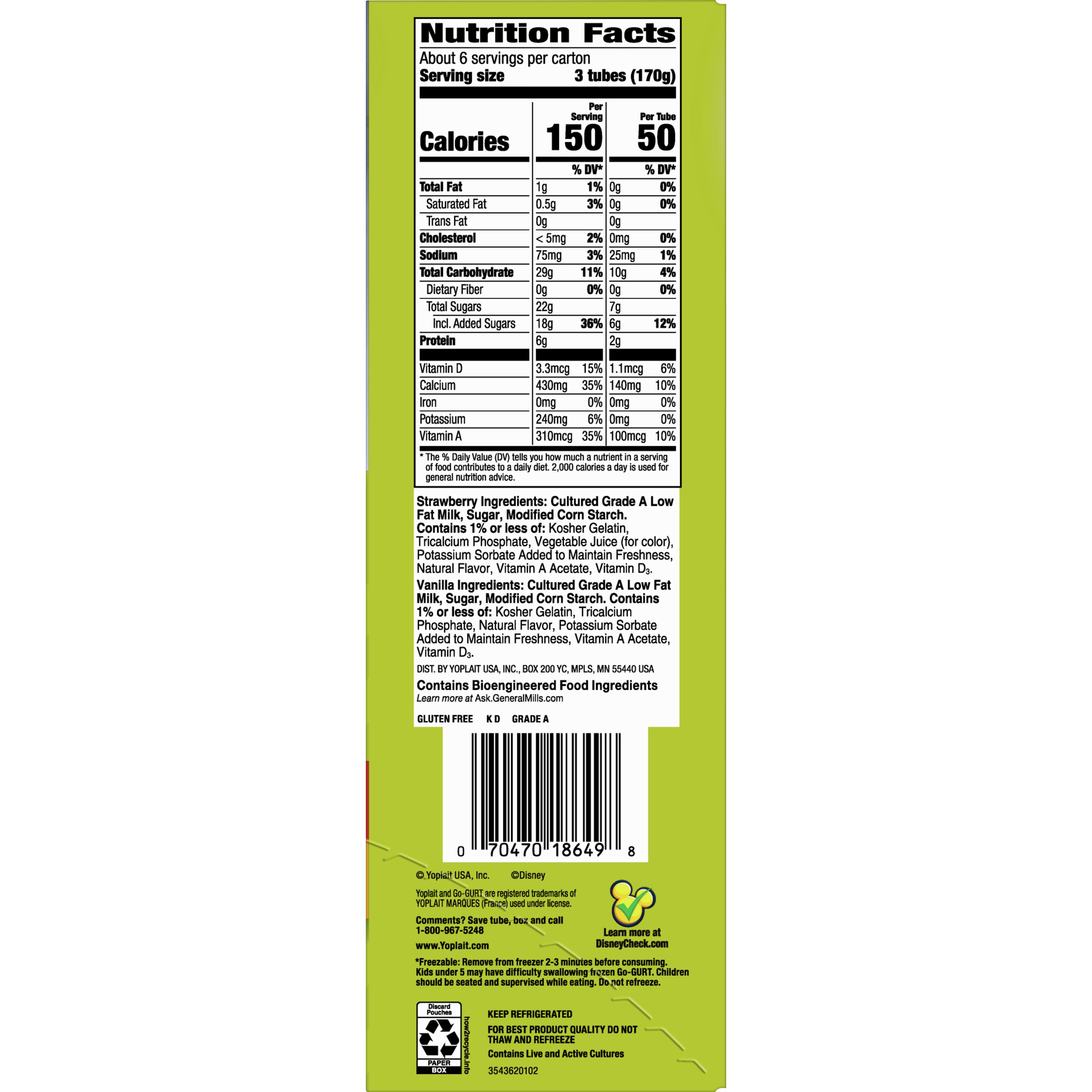 Yoplait Go Gurt Nutrition Label Blog Dandk