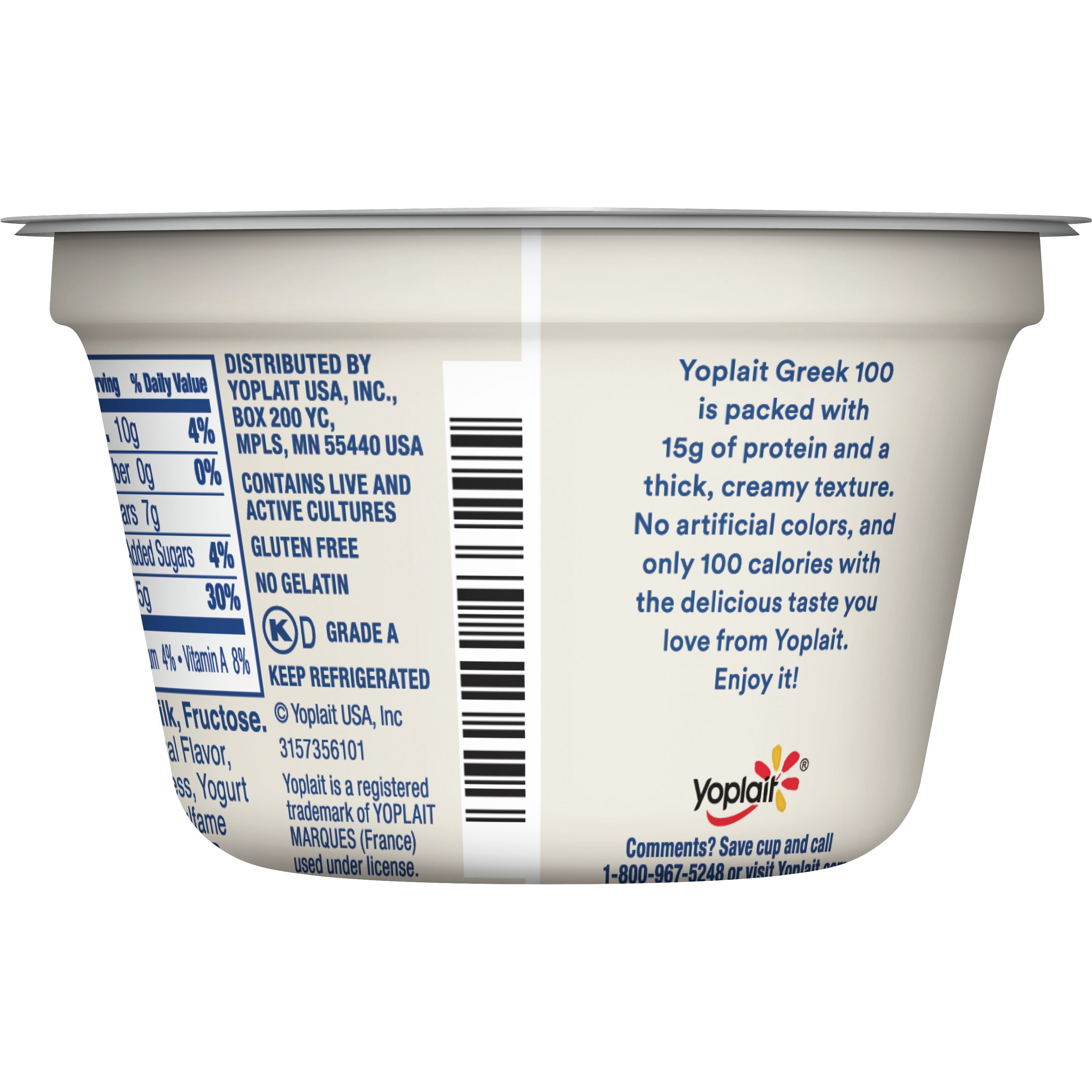 yoplait yogurt nutrition facts