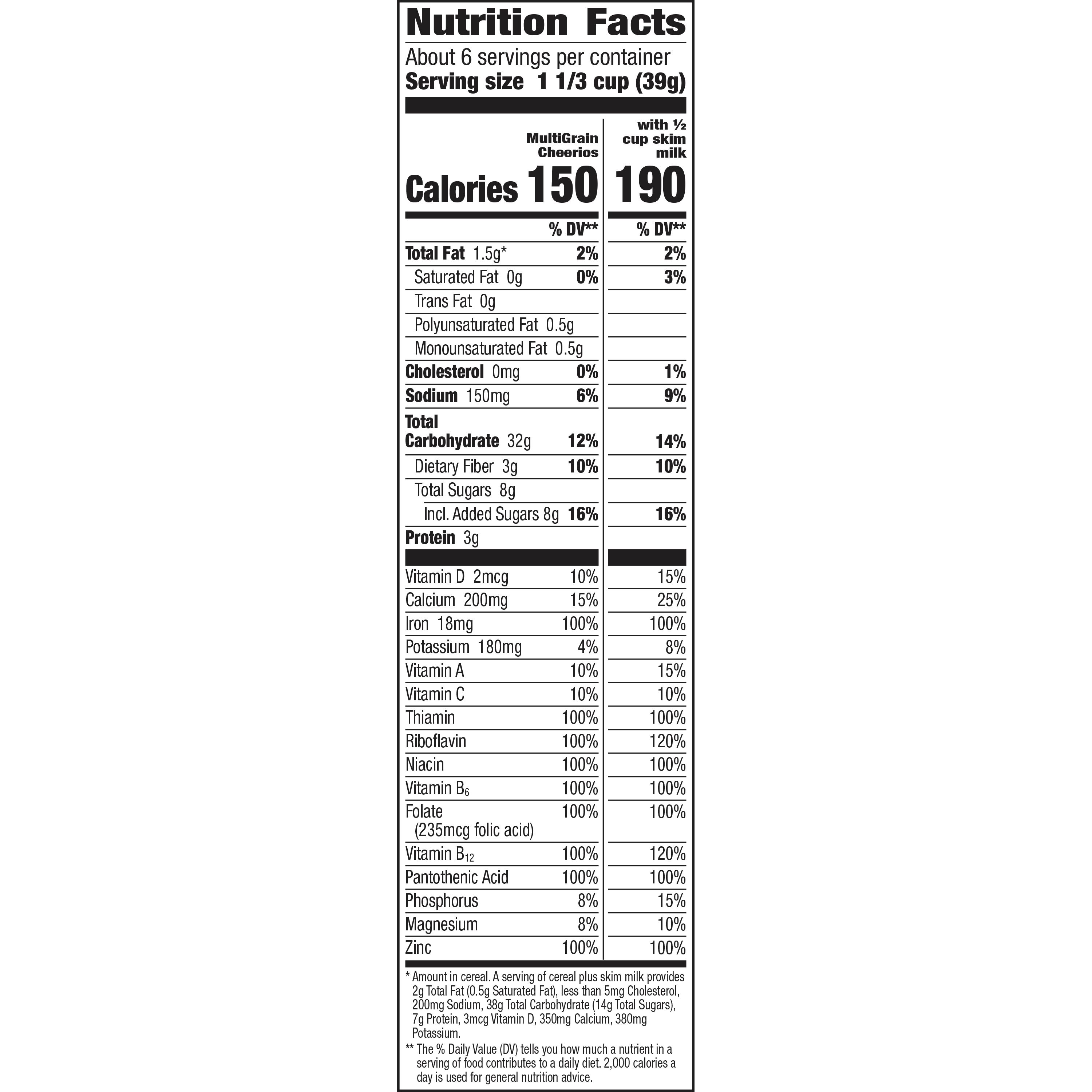 Whole Grain Cheerios Nutrition Facts Besto Blog