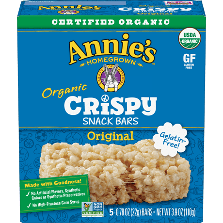 Organic Crispy Snack Bars Annie S Homegrown