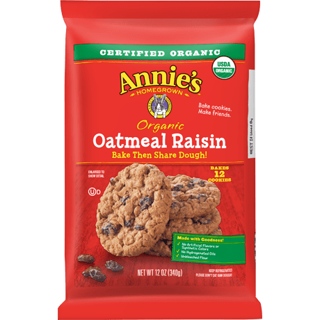 Organic Oatmeal Raisin Cookie Bake and Share Dough