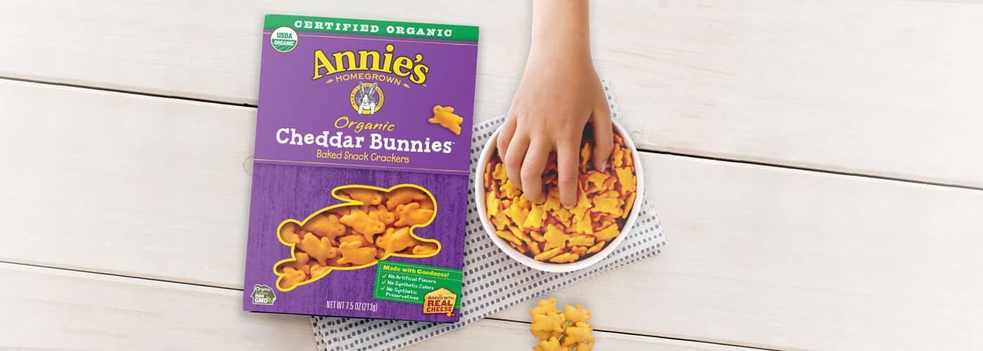 Organic Cheddar Crackers Gluten Free Annie's Homegrown