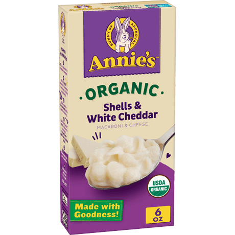 Organic Shells White Cheddar Mac Cheese Annie S Homegrown