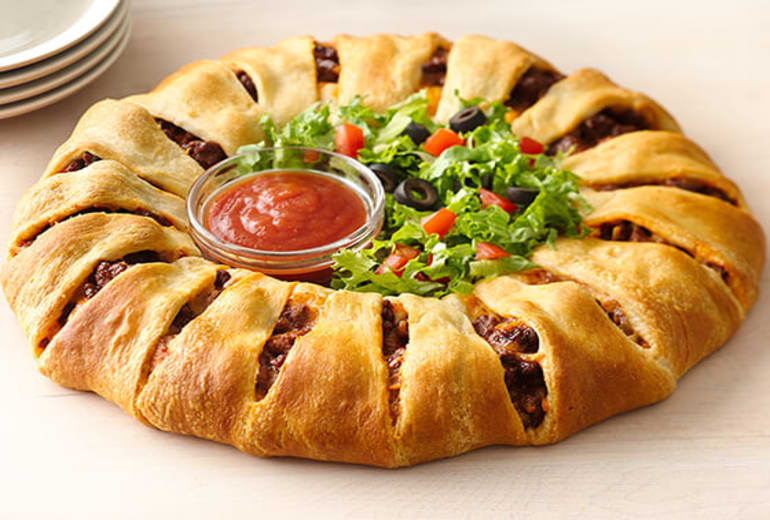 Make a Simple Braided Crescent Calzone - Rachel Dodge