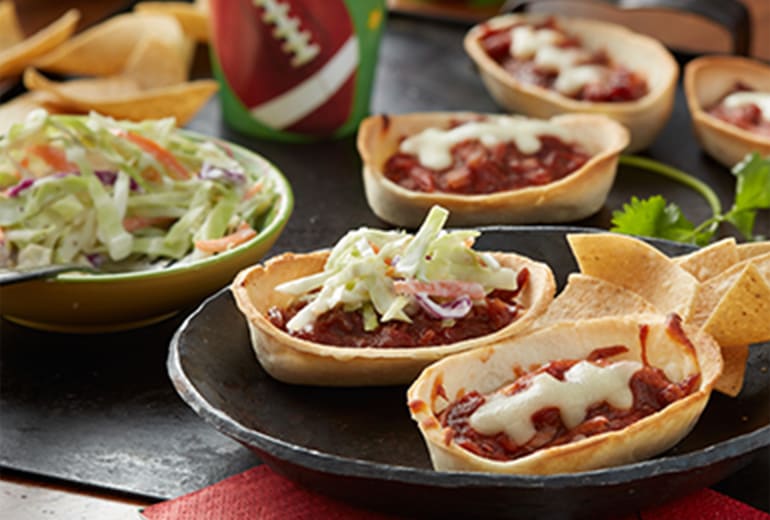 barbecue pork boats on a plate