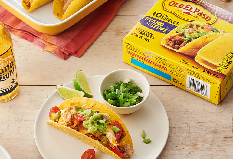 Easy Oven Baked Chicken Tacos