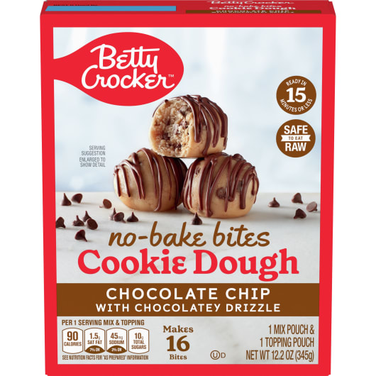Betty Crocker™ No-Bake Bites Cookie Dough, Chocolate Chip with Chocolatey Drizzle - Front
