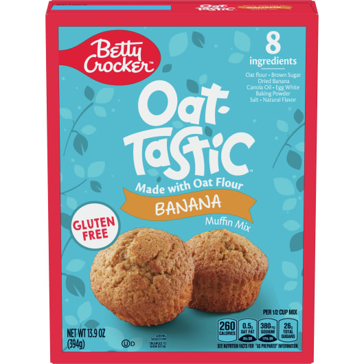 Betty Crocker Oat-Tastic Banana Muffin Mix, 13.9 - Front