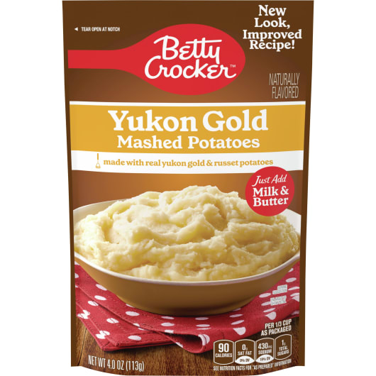 Betty Crocker Yukon Gold Mashed Potatoes, 4 ounces - Front