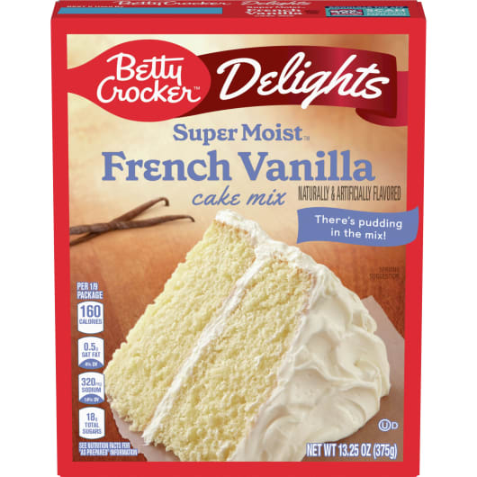 Betty Crocker Delights Super Moist French Vanilla Cake Mix, 13.25 oz -  BettyCrocker.com