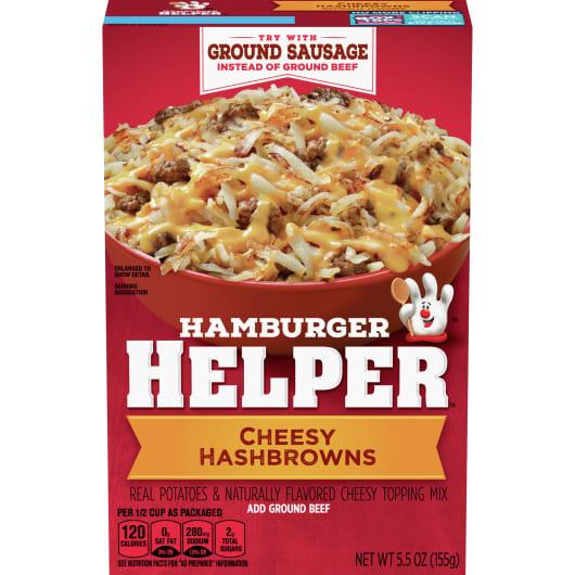 Hamburger Helper, Cheesy Hash Browns, 5.5 oz box - Front