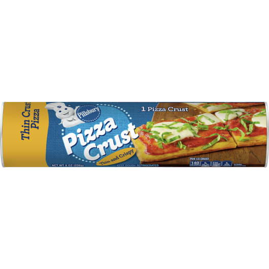 Pillsbury Thin and Crispy Pizza Crust Dough, 8 oz - Front