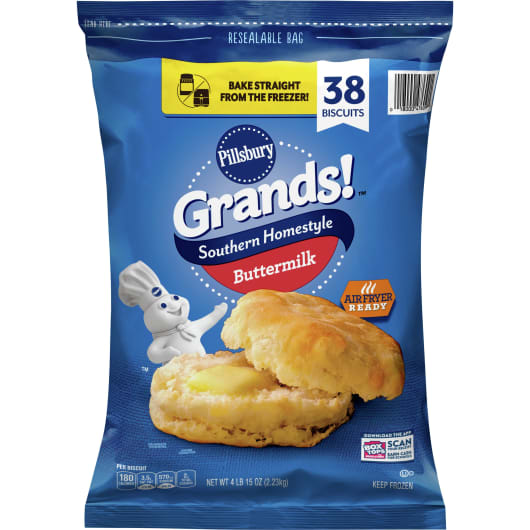 Pillsbury Grands! Southern Homestyle Frozen Biscuits, Buttermilk, 38 ct., 79 oz. - Front