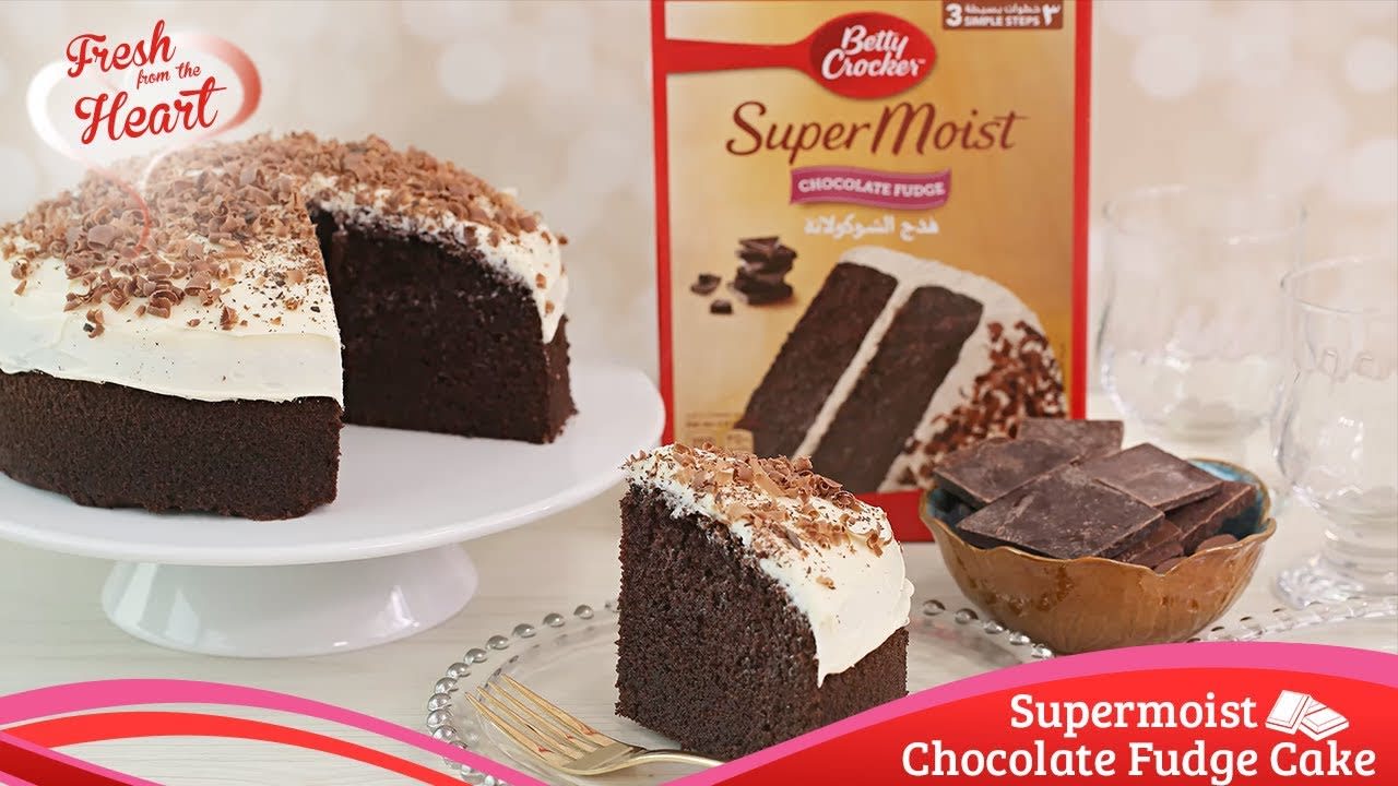 Video thumbnail image. Creamy Chocolate Fudge Cake