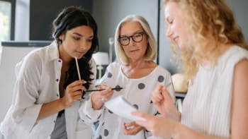 Illustration celebrating International Women’s Day, featuring diverse women standing together with symbols of empowerment, education, and career opportunities.