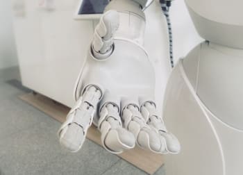 robot giving hand