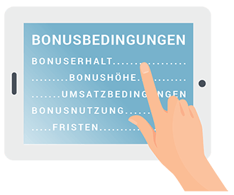 Icon mit den wichtigsten Bonusbedingungen