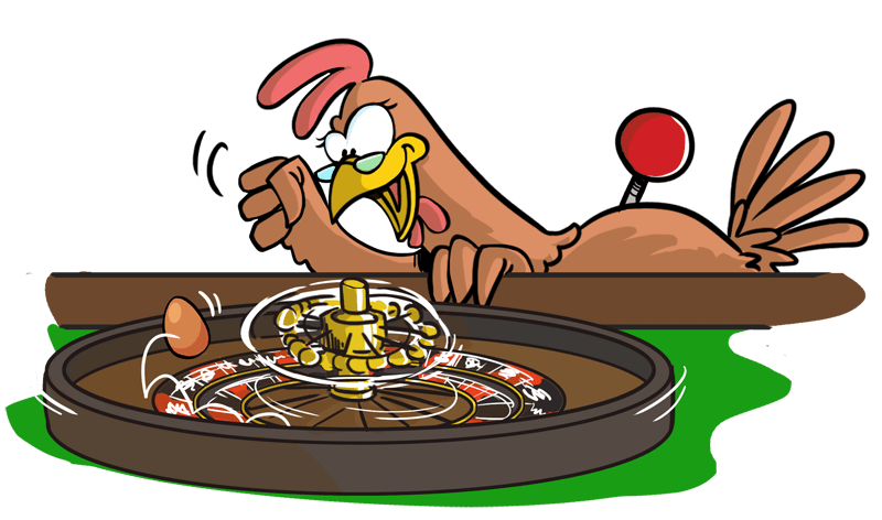 Gallina giocando al Roulette