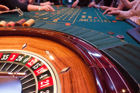 Parte della routa e della tavola di roulette