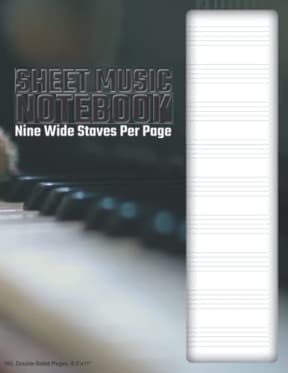 Blank Sheet Music (9/0) - Honky-Tonk: 160 Pages, Double-Sided, (8.5x11), Cream Paper, Soft Cover, by David Marlowe | My Next Notebook