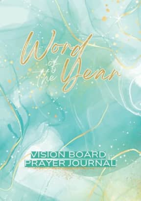 Vision Board Prayer Journal: Word of the Year Theme for Self Growth and Mindfulness | Daily Guided Journalling for Life and Calling | Marble 7x10in, by Emily Grabatin