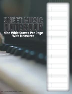 Blank Sheet Music (9/4) - Honky-Tonk: 160 Pages, Double-Sided, (8.5x11), Cream Paper, Soft Cover, by David Marlowe | My Next Notebook