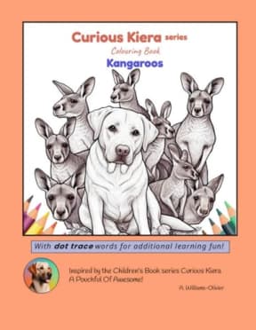 Curious Kiera Series Colouring Book: Kangaroos, by A. Williams-Olivier [forgetmenotcreations]