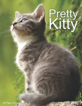 Pretty Kitty: 160 Pages, Lined Notebook/Journal, (8.5x11), Cream Paper, Soft Cover, by David Marlowe