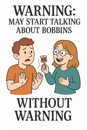 Warning: May Start Talking About Bobbins Without Warning  Funny Sewing Notebook for Quilters, Sewists, Crafters, and Stitch Addicts: A Hilarious Lined Journal for Sewists Who Cant Stop Thread Talk, by T Larkin