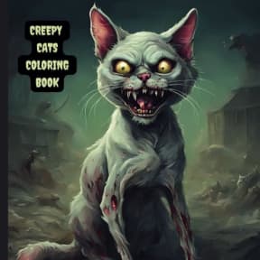 Creepy Cats Coloring Book: 69 Scary Felines to Color for Adults and Teens, by PSC Coloring Books