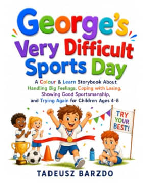 Georges Very Difficult Sports Day: A Colour & Learn Storybook About Handling Big Feelings, Coping with Losing, Showing Good Sportsmanship, and Trying Again for Children Ages 48, by Tadeusz Barzdo