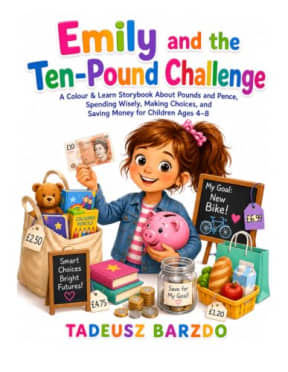 Emily and the Ten-Pound Challenge: A Colour & Learn Storybook About Pounds and Pence, Spending Wisely, Making Choices, and Saving Money for Children Ages 48, by Tadeusz Barzdo