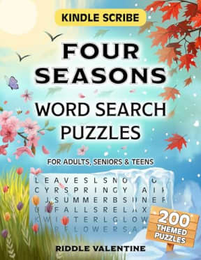 Four Seasons Word Search Puzzles for Adults (Kindle Scribe Only), by Riddle Valentine