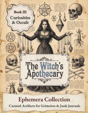 The Witch's Apothecary Ephemera Collection: Book III - Curiosities & Occult: Curated Artifacts for Grimoires & Junk Journals, by Helena Cooper