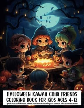 Halloween Kawaii Chibi Friends Coloring Book For Kids Ages 4-12: Spook-tacular Halloween adventure with our charming and adorable chibi-style characters, by Colorful Enigmas