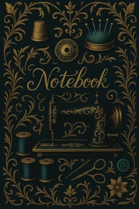 Vintage Sewing Machine Art  120 Page Lined Notebook: A richly detailed, ornate sewing-themed notebook - Ideal for project notes, sewing plans, and creative ideas., by T Larkin