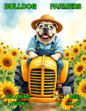 Bulldog Farmers: Coloring Book (Color Bulldog Book Series), by Professor Mr. Mat