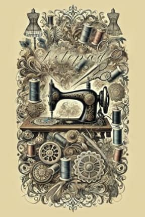 Threads of Inspiration: A Vintage Sewing Journal - Notepad - ideas book, by T Larkin