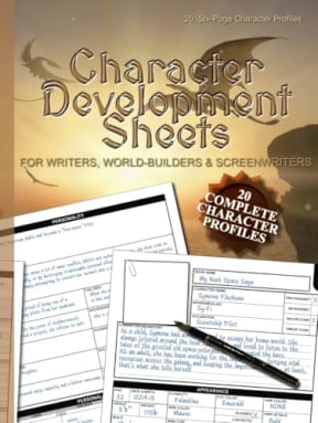 Character Development Sheets: 20, Six-Page, Fantasy-Themed Character Profiles for Writers, Screenwriters and Authors. 8.5"x11", Soft Cover, by David Marlowe