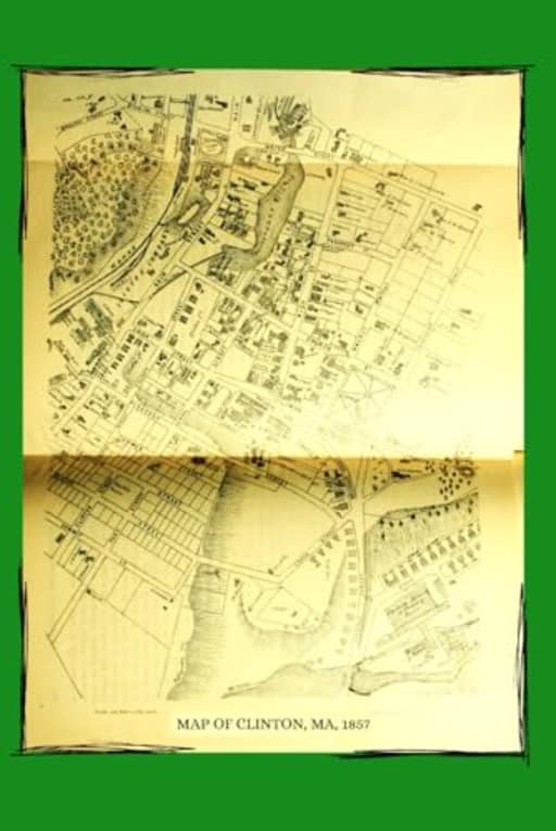 Vintage Clinton Massachusetts Town Map 1857 Blank Notebook Journal Lined, by Amanda Nevius