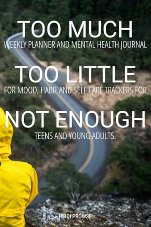 Too Much, Too Little, Not Enough.: Weekly Planner and Mental Health Journal with Mood, Habit, and Self-Care Trackers for Teens and Young Adults, by Heidi Prowse OAM