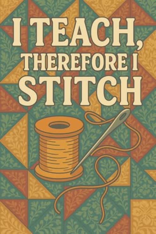I Teach, Therefore I Stitch  Funny Notebook for Teachers Who Sew: Because teaching is a full-time job and so is sewing, by T Larkin